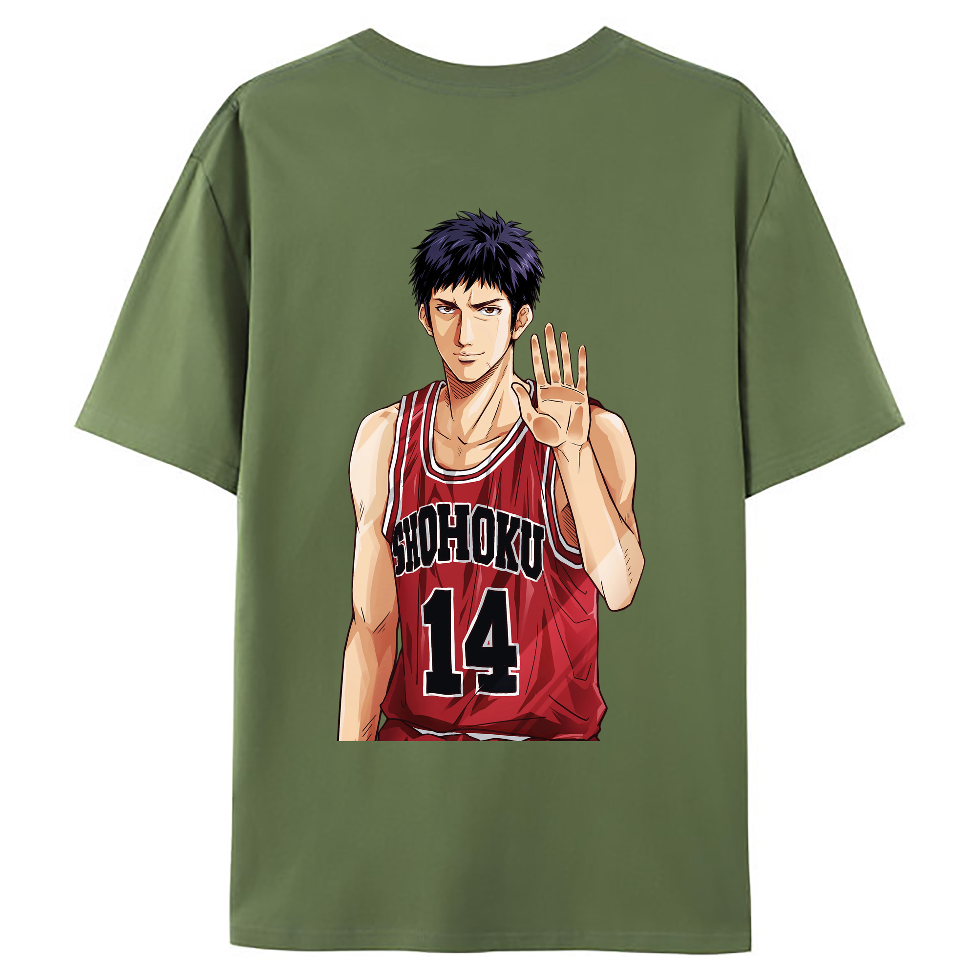 （画像用） SLAM DUNK／スラムダンク 綿100％ メンズ半袖Tシャツ（バックプリント） 通気性